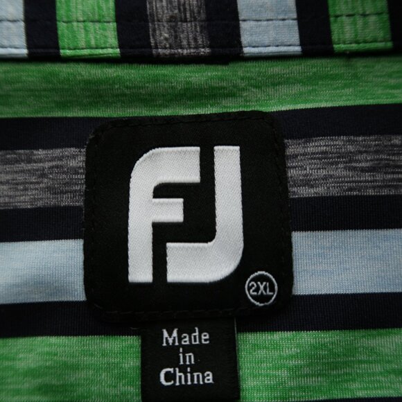 FootJoy Green Striped Heritage Palms Performance Polo (2XL)! ⛳️ - Picture 5 of 10